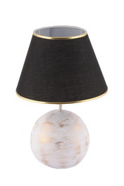 Opviq Lámpara de Mesa Balloon Negro, Blanco y Dorado
